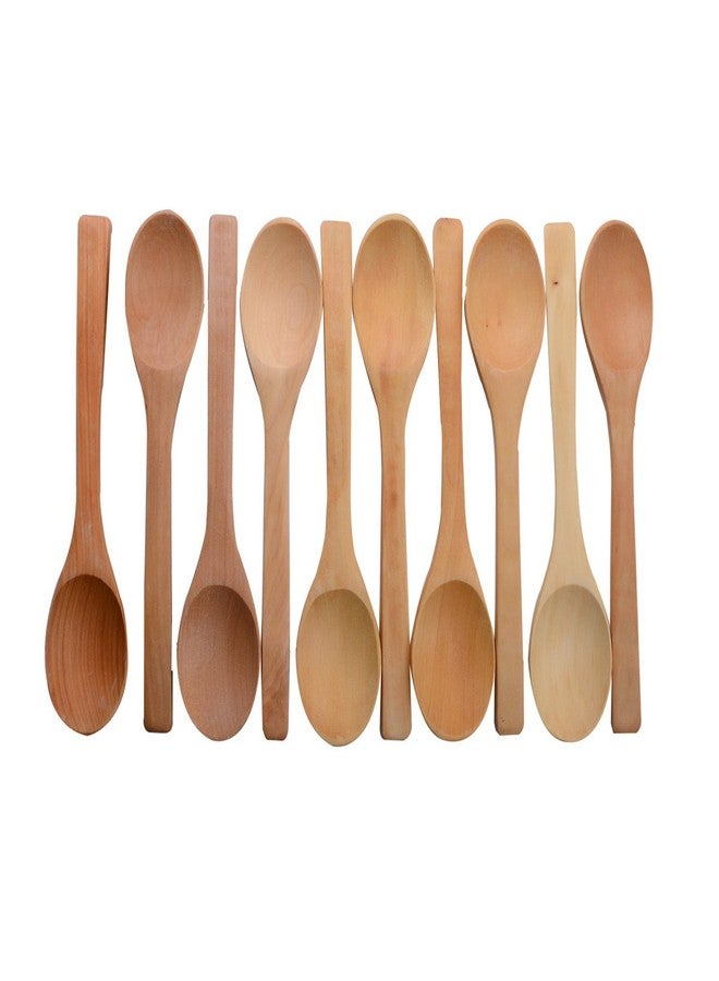 ECYC 10 Pcs 7 inch Ecofriendly Handle Long Wooden Spoons Coffee Honey Tea Stirrer Tableware - Image 1