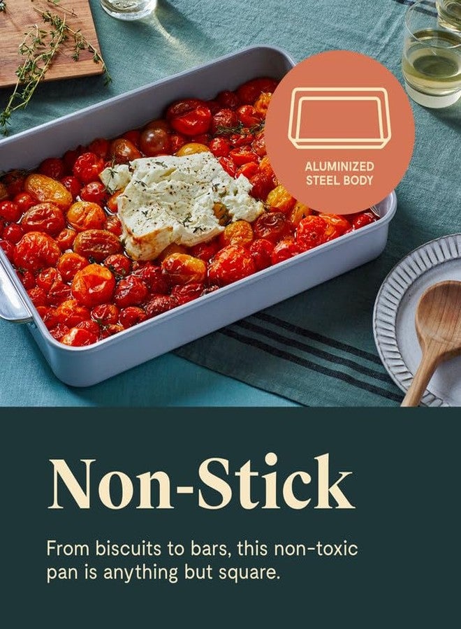 Caraway Non-Stick Ceramic 9”x13” Rectangle Pan - Naturally Slick Ceramic Coating - Non-Toxic, PTFE & PFOA Free - Perfect for Brownies, Lasagnas, and More - Perracotta - Image 4