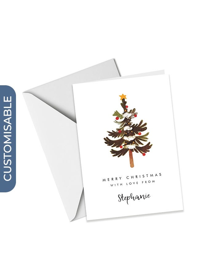 Share the Love Personalised Merry Christmas Greeting Card - Elegant Design with Custom Message Option - Image 1