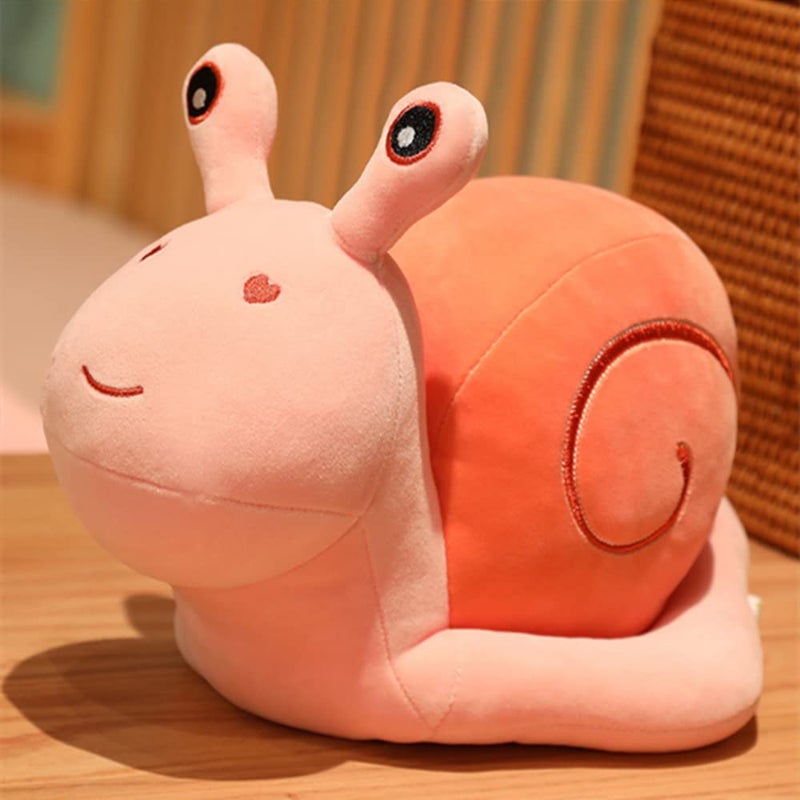 OPHRBU 8"" Cute Cartoon Snail Doll Plush Toy Cute Soft Snail Plush Toy Snail Stuffed Animal Toy Big Snail Pillow Doll for Valentine's Day Children's Birthday Home Decoration. (Pink) - Image 1