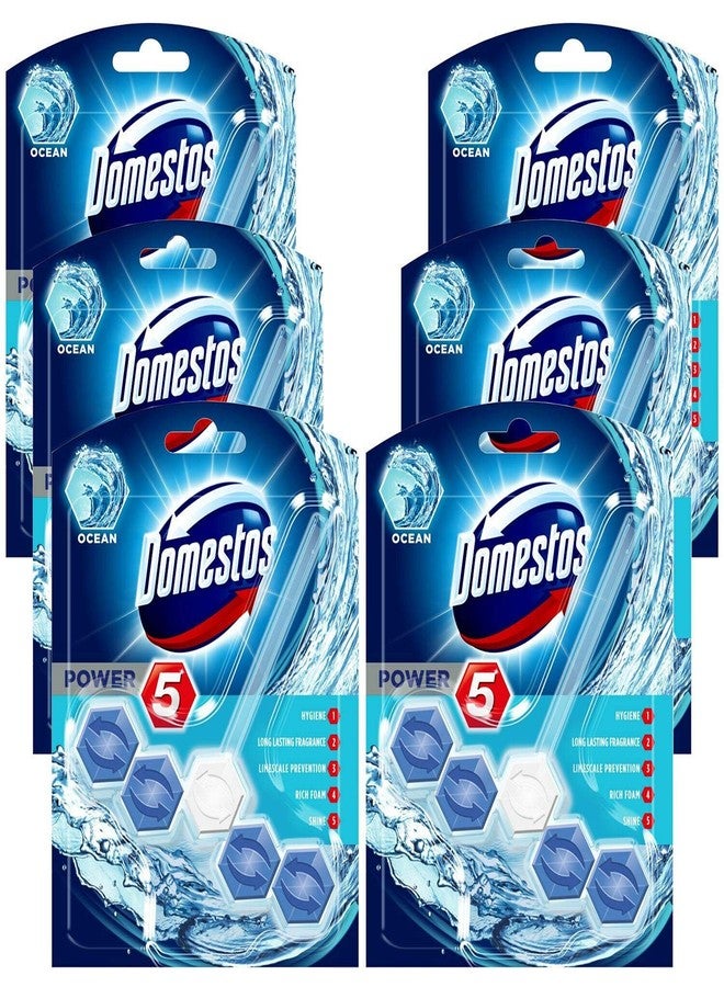 Domestos Power 5 Ocean Toilet Rim Block 55g - Image 1