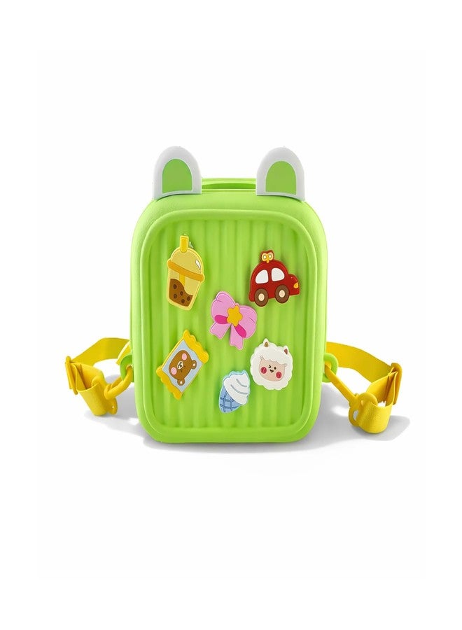 ويش كي حقيبة ظهر للأطفال من ويشكي للبنات (من سنتين إلى خمس سنوات)، حقيبة صغيرة لطيفة مقاومة للماء للأطفال الصغار، مزودة بحزام كتف قابل للتعديل وزينة قابلة للإزالة، حقيبة كتف خفيفة الوزن للنزهات والسفر للبنات الصغيرات - Image 1