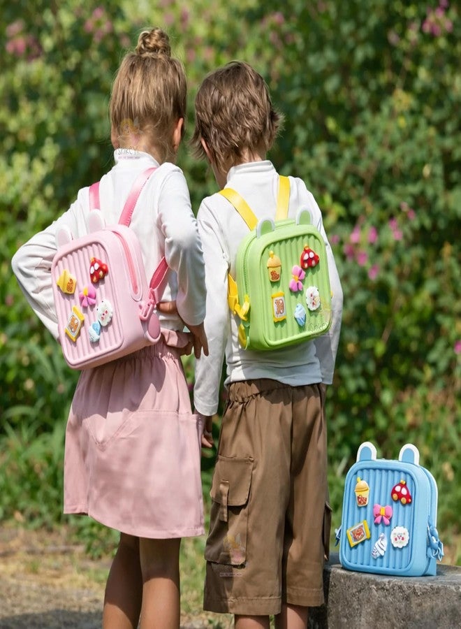 ويش كي حقيبة ظهر للأطفال من ويشكي للبنات (من سنتين إلى خمس سنوات)، حقيبة صغيرة لطيفة مقاومة للماء للأطفال الصغار، مزودة بحزام كتف قابل للتعديل وزينة قابلة للإزالة، حقيبة كتف خفيفة الوزن للنزهات والسفر للبنات الصغيرات - Image 4