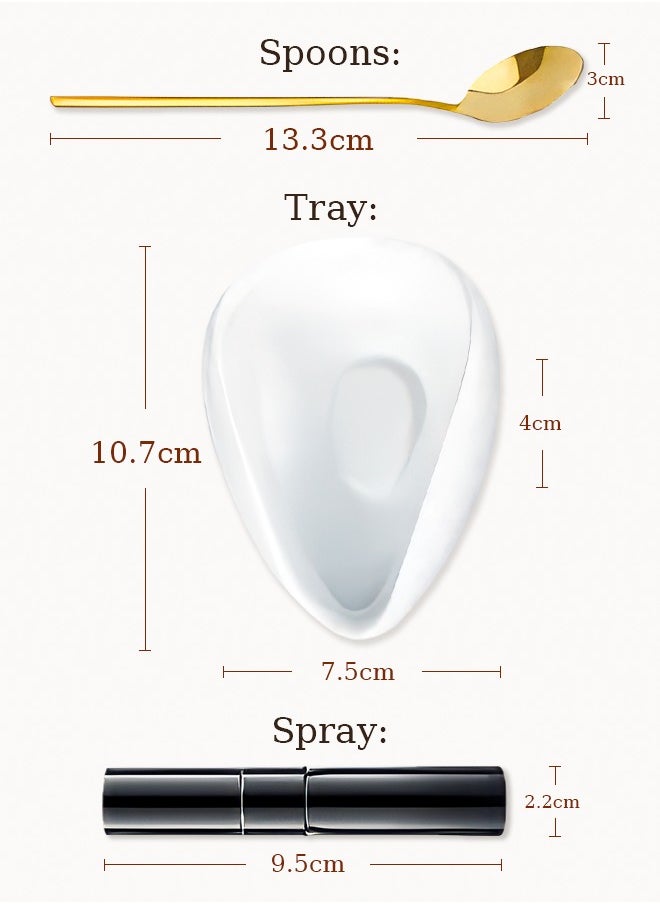 Litus - Coffee Beans Weighing Tray Set, With Anti-static Spray Bottle And Coffee Spoon - Image 1