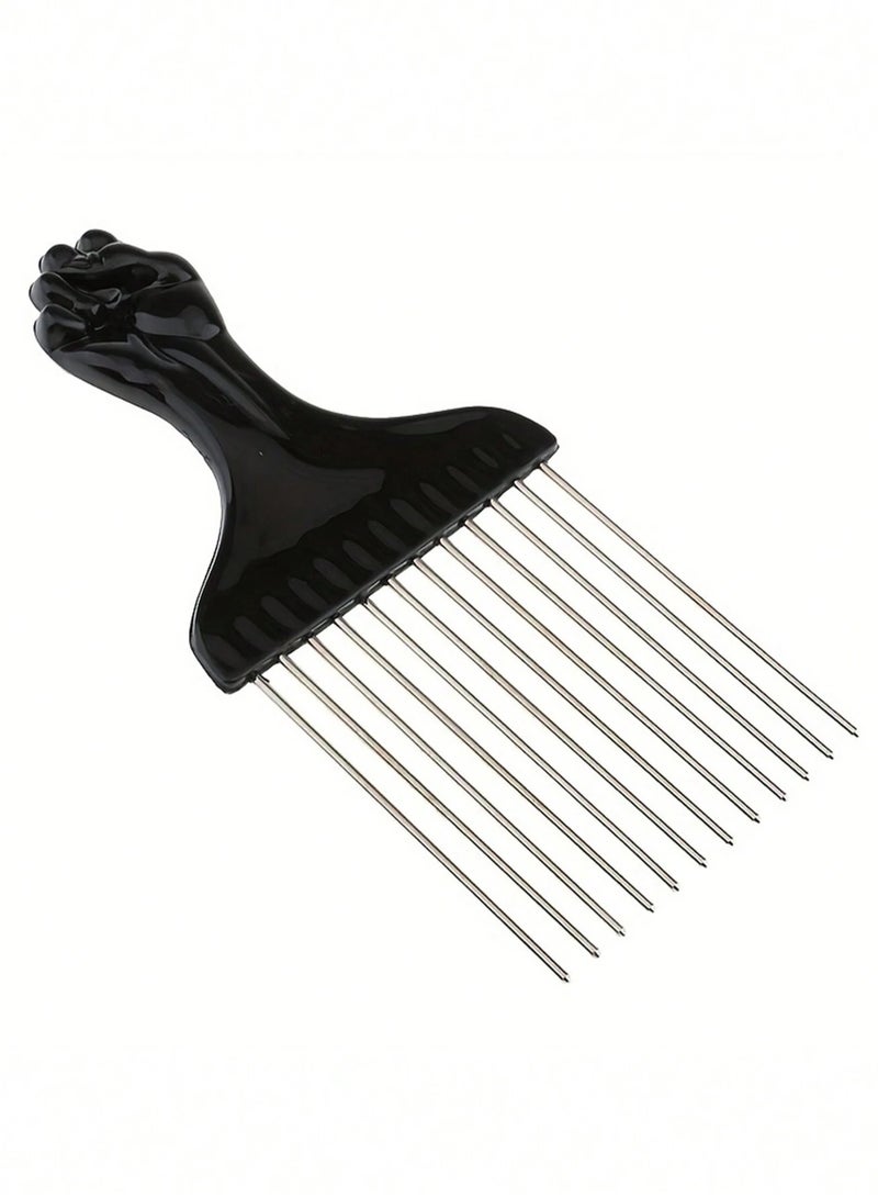 Shein Metal Barber Comb – Professional Styling Tool for Curly, Thick & Tangled Hair - Image 3