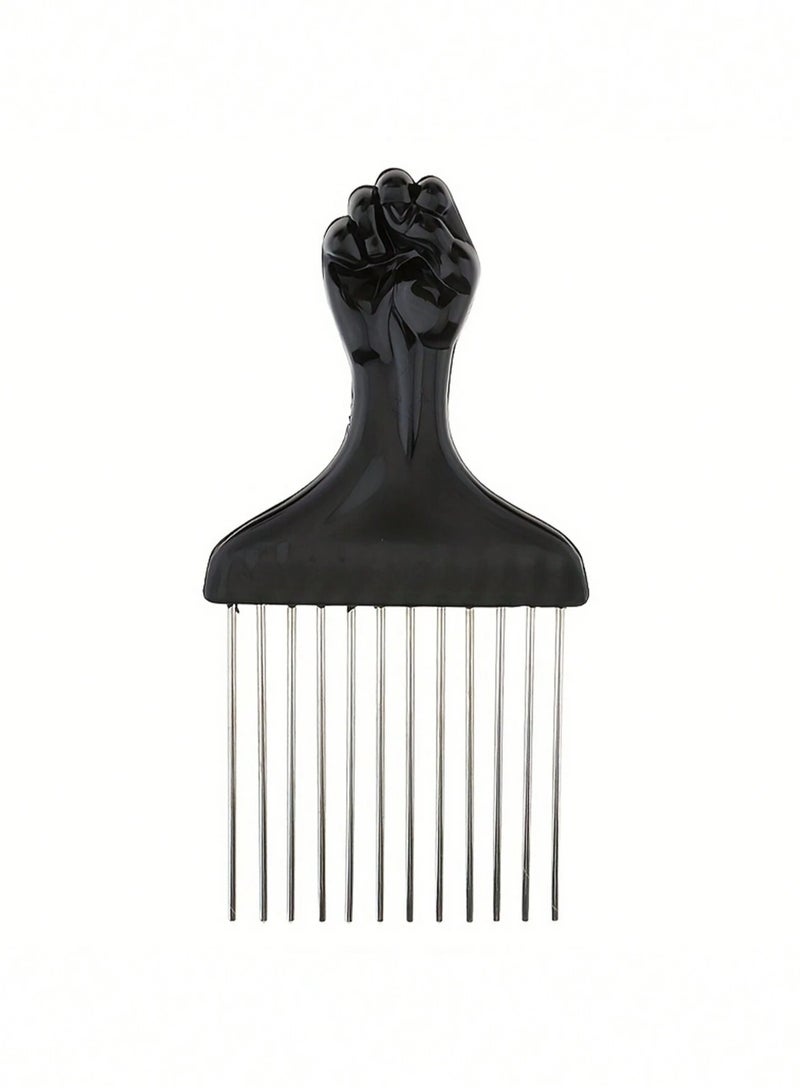 Shein Metal Barber Comb – Professional Styling Tool for Curly, Thick & Tangled Hair - Image 2
