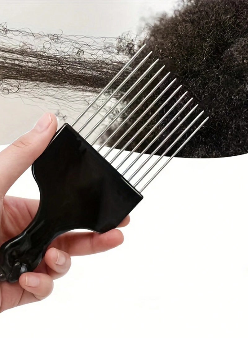 Shein Metal Barber Comb – Professional Styling Tool for Curly, Thick & Tangled Hair - Image 1