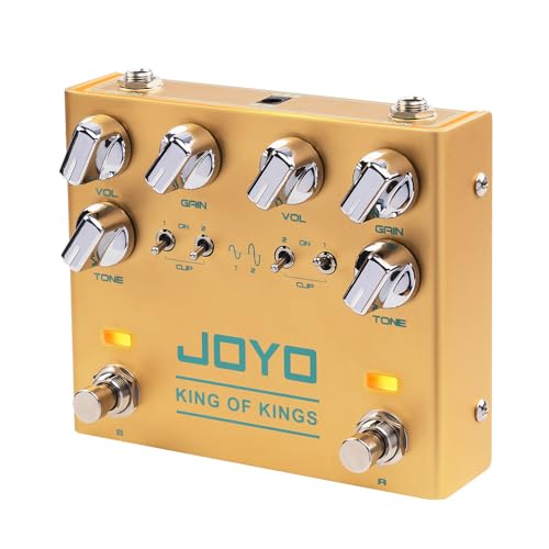 JOYO Dual Crunch Pure Analog Circuit Overdrive Effect Pedal with Independent Clipping for Electric Guitar - True Bypass (King of Kings R-20) - Image 1