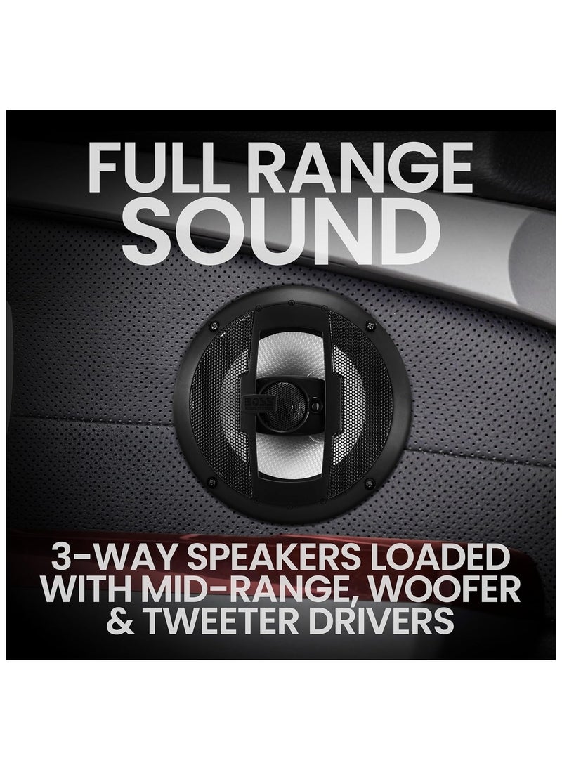 BOSS AUDIO SYSTEMS - BOSS Audio Systems R63 300 Watt Per Pair, 6.5 Inch, Full Range, 3 Way Car Speakers Sold in Pairs - Image 1