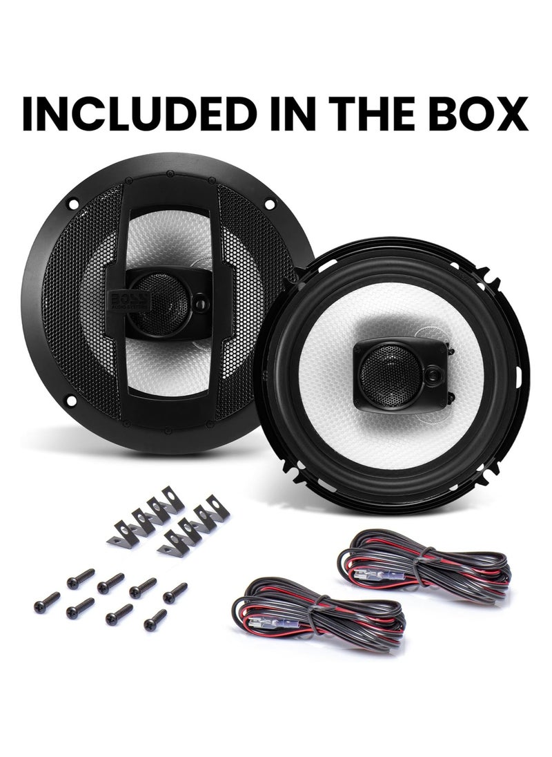 BOSS AUDIO SYSTEMS - BOSS Audio Systems R63 300 Watt Per Pair, 6.5 Inch, Full Range, 3 Way Car Speakers Sold in Pairs - Image 1