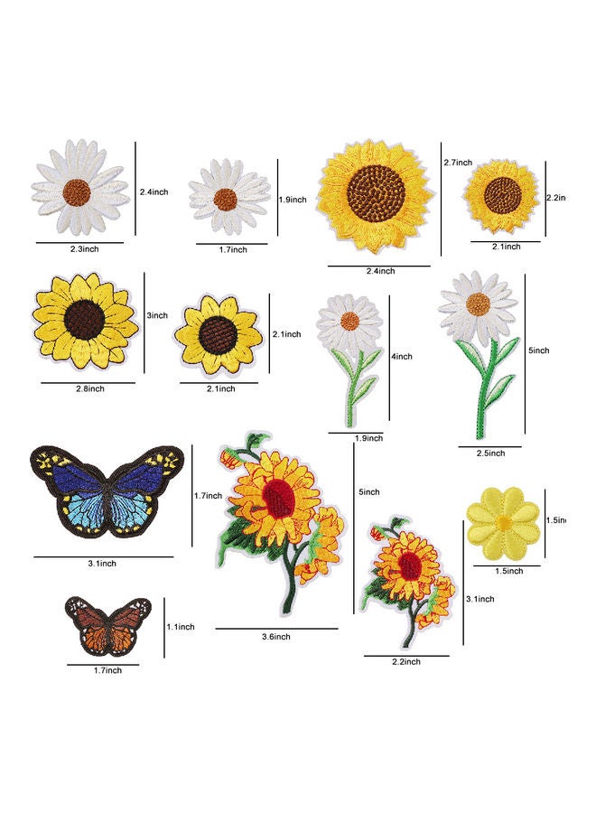 NIBEMINENT 36-Piece Iron Sew on Stickers Mixed Embroidery Cloth Decorative Accessories Embroider Badge Multicolour - Image 2