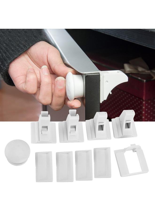 Thoraya Magnetic Child Safety Cabinet Lock Drawers Closet (4 Locks + a Key)  - Image 4
