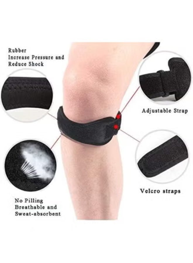 2 Pack Knee Pain Relief & Patella Stabilizer Strap - Adjustable Professional Knee Brace for Soccer, Basketball & Running - Targeted Support for Jumpers Knee, Tendonitis & Arthritis - One Size Fits All for Men & Women - Image 3