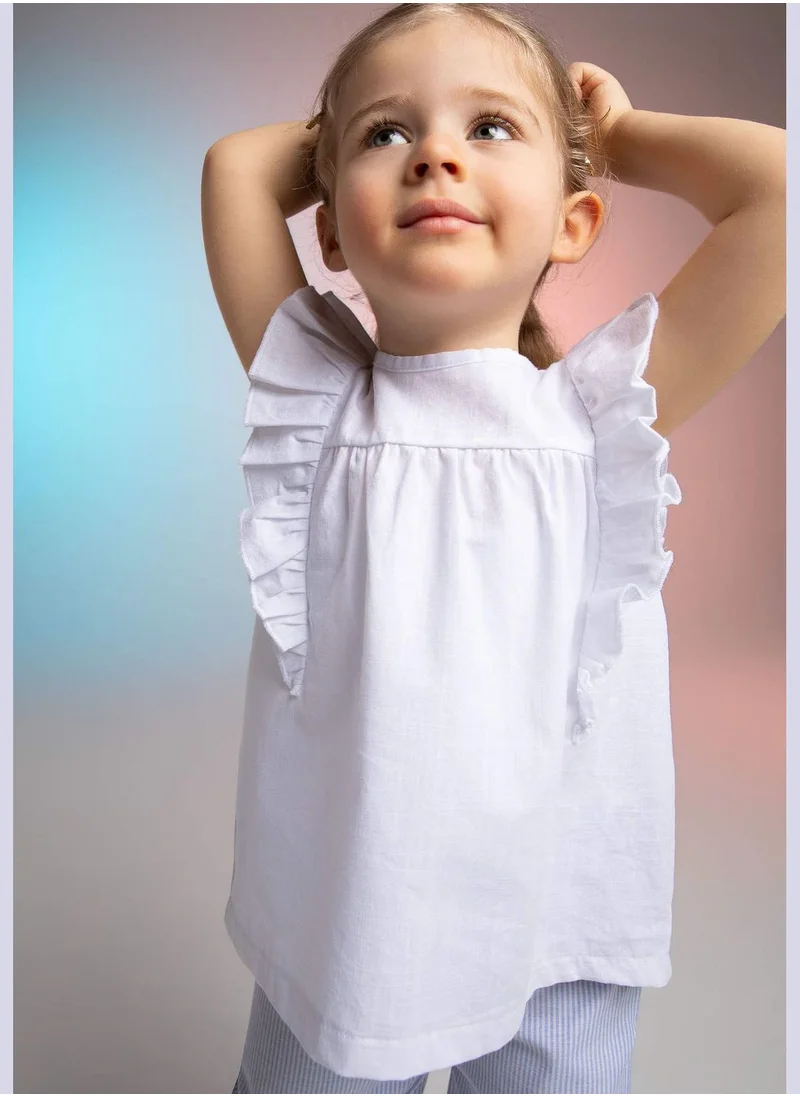 DeFacto Sleeveless Frill Detail Shirt