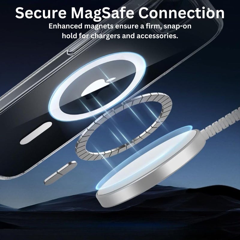 ShieldTech Back Case Cover for Apple iPhone 16e | Mag-Safe Compatible | Camera Protection | Transparent Mobile Phone Case Cover for Apple i Phone 16e / i Phone 16 e | PC & TPU Transparent Back Cover - Image 5