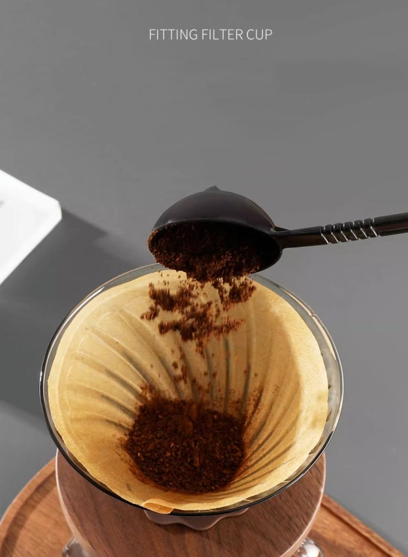 40-Pieces Coffee Filter Paper V60 Size 02 Unbleached Natural Brown  - Image 4
