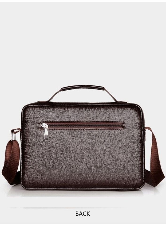 WEIXIER WEIXIER Business Briefcase Men's Shoulder Bag PU Leather Handbag Crossbody Bag  - Image 2