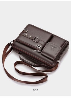 WEIXIER WEIXIER Business Briefcase Men's Shoulder Bag PU Leather Handbag Crossbody Bag  - Image 3