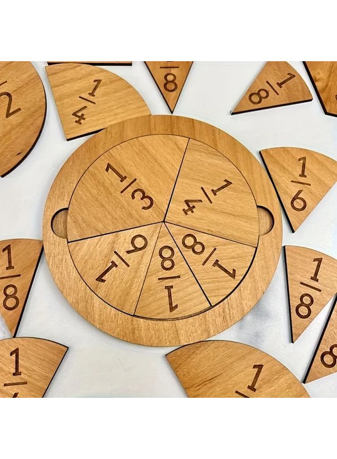 Fraction Circles Math Board Game With Rotating Wheel Numbered 1 To 12 1 Set - Image 5