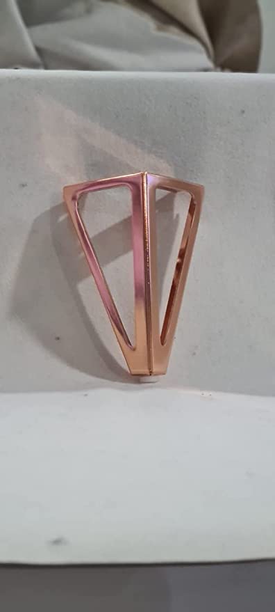 Generic Sofa Hardware Leg 6 Inch 15 Cms Sofa Furniture Matt GoldenBlackSilverRose GoldGun Black Triangle Shape Finish Heavy Model Sofa Leg Set of 4 Fancy Paya Medium Rose Gold  - Image 4