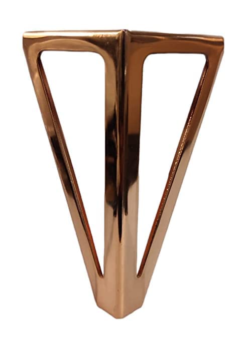 Generic Sofa Hardware Leg 6 Inch 15 Cms Sofa Furniture Matt GoldenBlackSilverRose GoldGun Black Triangle Shape Finish Heavy Model Sofa Leg Set of 4 Fancy Paya Medium Rose Gold  - Image 2