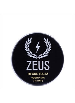 Zeus Beard Balm, Natural Beeswax & Shea Butter Balm, Softening Conditioner for Facial Hair – MADE IN USA (Verbena Lime) 2 oz.  - Image 1