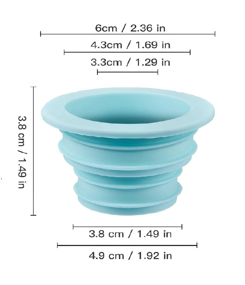 Amillee Silicone Sewer Drain Pipe Seal Ring Plug – Washing Machine Hose Connector, Anti-Odor Deodorant Sealing Ring for Bathroom, Kitchen, Floor Drain, Laundry Room – Clean Tool (3 Pcs) - Image 2