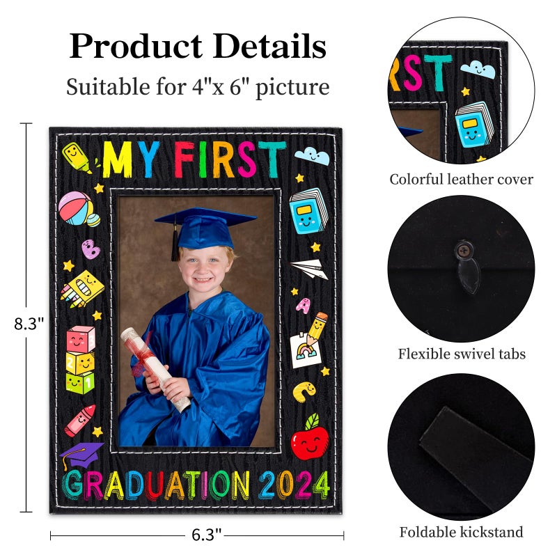 Petcee روضة الأطفال التخرج إطار الصورة ما قبل المدرسة تخرج أول إطار صورة التخرج 2024 قبل التخرج من التخرج هدايا إطار للأطفال - Image 2