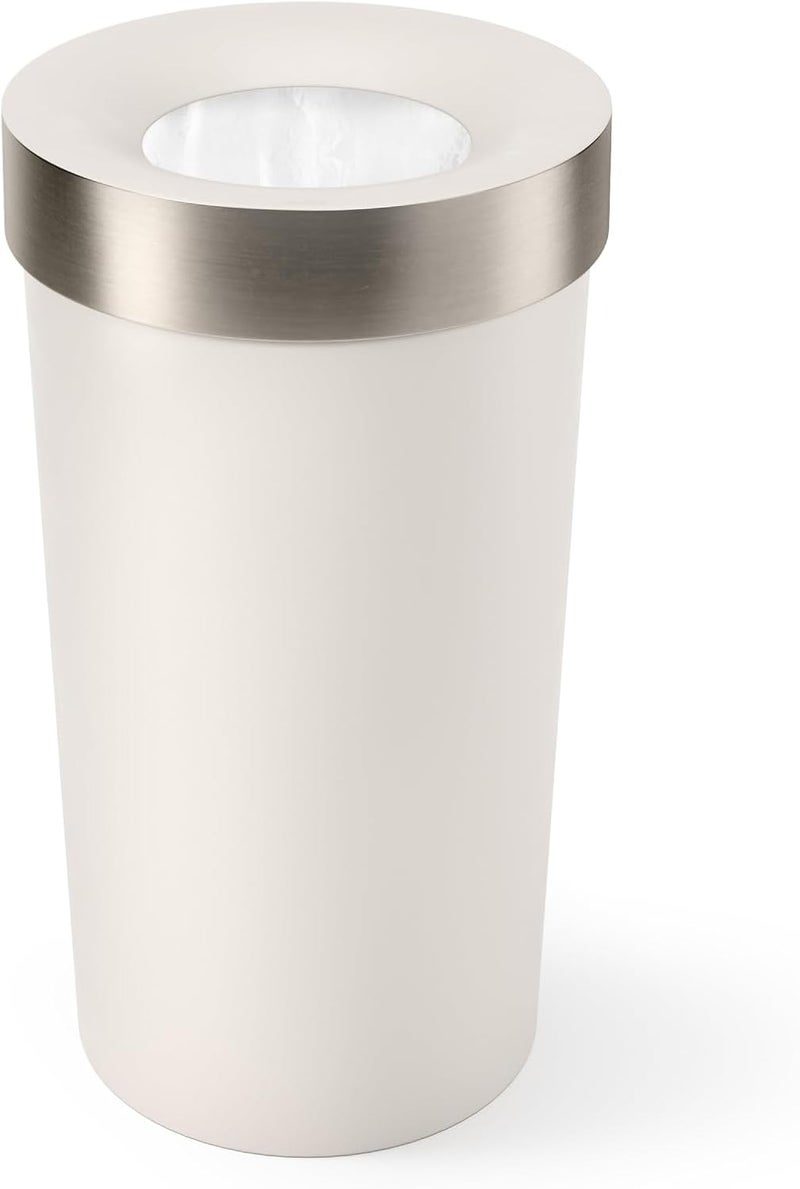 UMBRA Vento Kitchen Trash Can with Open Top, Large 16-Gallon (62 L) Capacity, Sand - Image 1