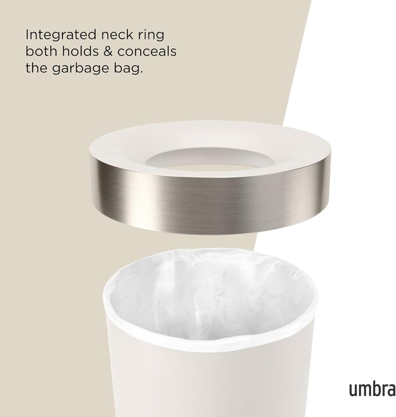 UMBRA Vento Kitchen Trash Can with Open Top, Large 16-Gallon (62 L) Capacity, Sand - Image 4