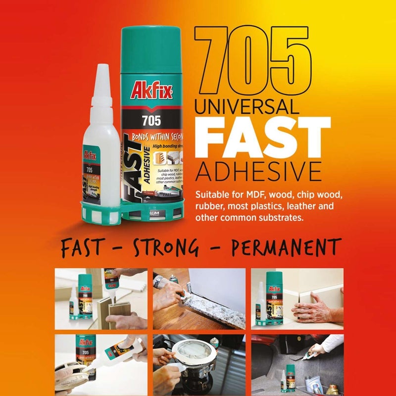 Akfix 705 Universal Fast Adhesive 400 ml-Pack of 2 - Image 2