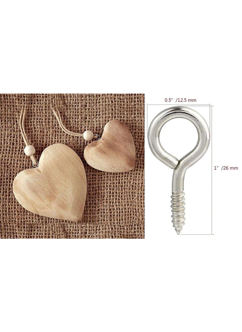 DIY Crafts Diy Crafts 11303 India 302707163553 Small Screw Round Eye Eye Shape Screw Hooks 1 Lag Thread Hanging Hooks Silver 100 Piece  - Image 5