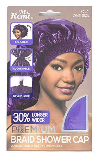 Ms Remi Max Jumbo Braid Shower Cap Purple