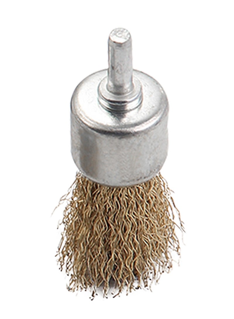 كسيبي مجموعة فرش تنظيف مجعدة 5 قطع مطلية بالنحاس، 1/4 بوصة، مجموعة فرش سلكية، فرش تنظيف، لتنظيف الصدأ والرقائق والمواد الكاشطة. - Image 5