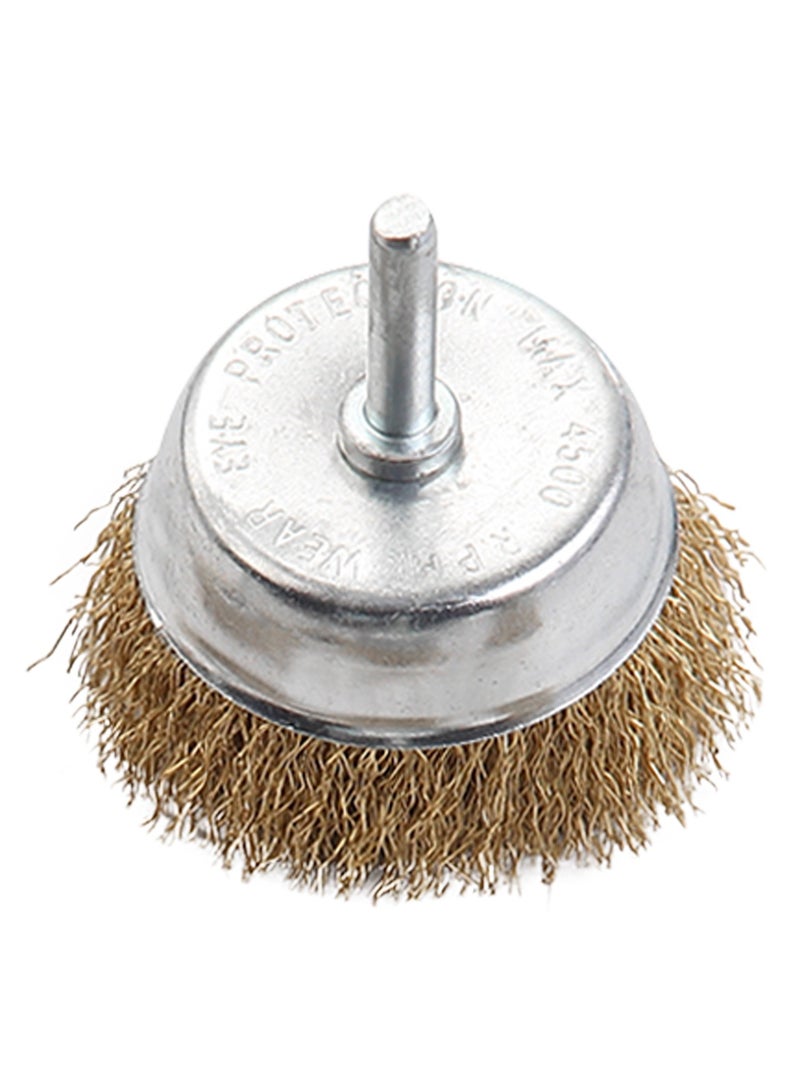 كسيبي مجموعة فرش تنظيف مجعدة 5 قطع مطلية بالنحاس، 1/4 بوصة، مجموعة فرش سلكية، فرش تنظيف، لتنظيف الصدأ والرقائق والمواد الكاشطة. - Image 3