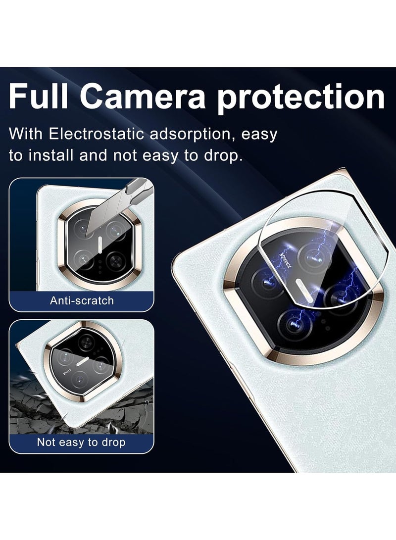 عام **[مجموعة 2+2] حامي شاشة وحامي عدسة كاميرا من Fegishilly متوافقان مع هاتف Huawei Mate X7 - صلابة 9H، مقاوم للخدوش، فيلم زجاج مقوى بتصميم متوافق مع الحافظة، مضاد لبصمات الأصابع.** - Image 5