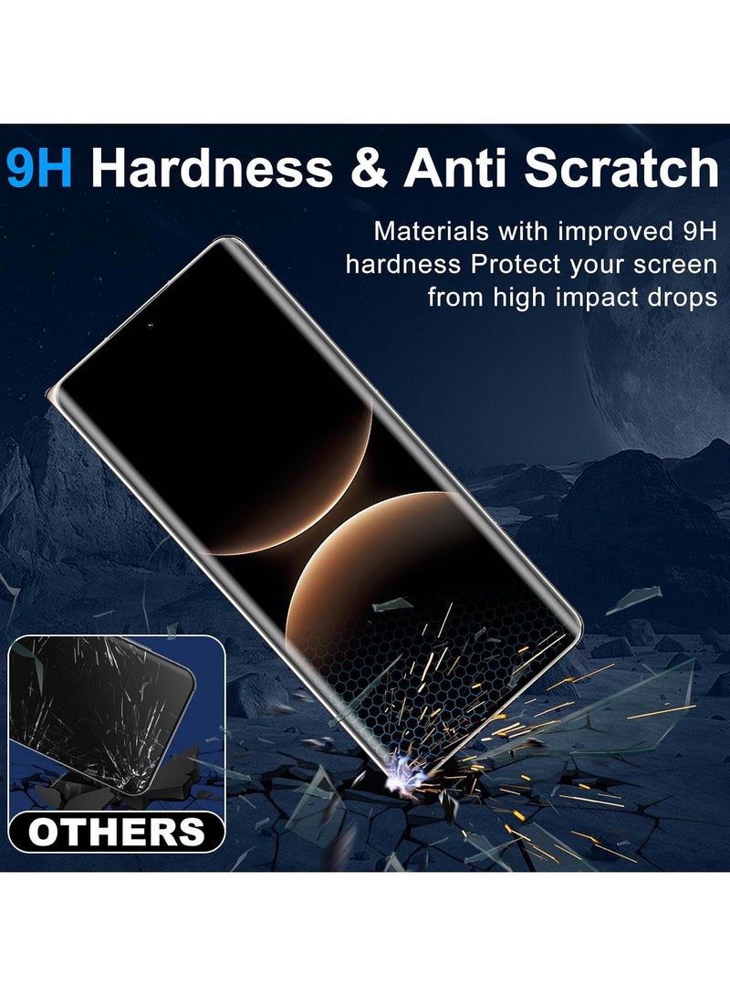 عام **[مجموعة 2+2] حامي شاشة وحامي عدسة كاميرا من Fegishilly متوافقان مع هاتف Huawei Mate X7 - صلابة 9H، مقاوم للخدوش، فيلم زجاج مقوى بتصميم متوافق مع الحافظة، مضاد لبصمات الأصابع.** - Image 2