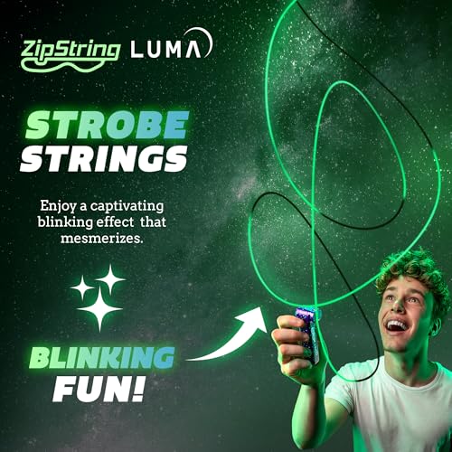 ZipString Lightning Luma Replacement Strings for Rope Launcher Toy – Pack of 3 – UV Reactive Glow in The Dark Fidget for Kids & Adults – Shark Tank Featured – Device Not Included - Image 4