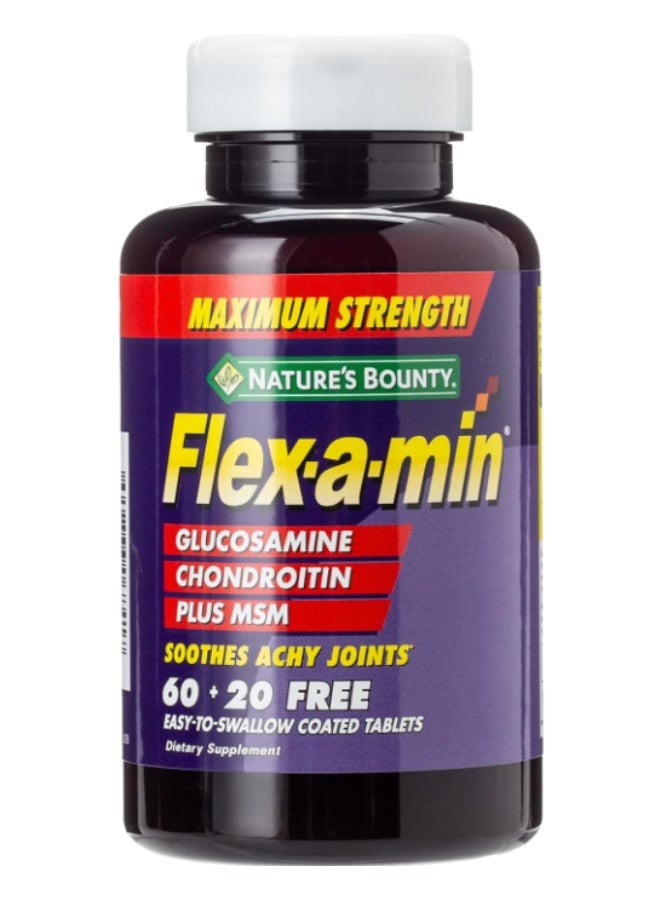 Nature’s Bounty Flex-A-Min Mobility Support Tablets Joint & Cartilage Wellness 60+20s