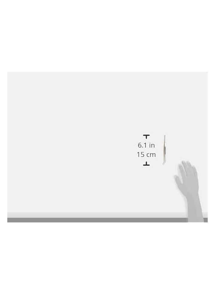 PROMASS Big deal 5.9" Long Silver Tone Bent Curved Tip Tweezers Forceps Plier Hand Tool (Color : White) - Image 3