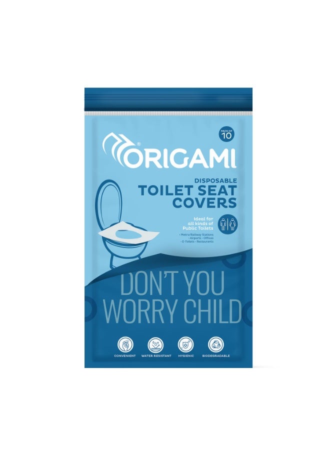 Origami Disposable Toilet Seat Covers - Pack of 2 (10 per pack, Total 20 Sheets) | Hygienic Protection | No Direct Contact with Unsanitary Seats | Easy to Dispose & Eco-Friendly - Image 3