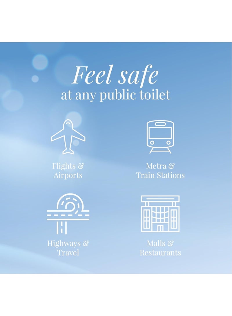 Origami Disposable Toilet Seat Covers - Pack of 2 (10 per pack, Total 20 Sheets) | Hygienic Protection | No Direct Contact with Unsanitary Seats | Easy to Dispose & Eco-Friendly - Image 2