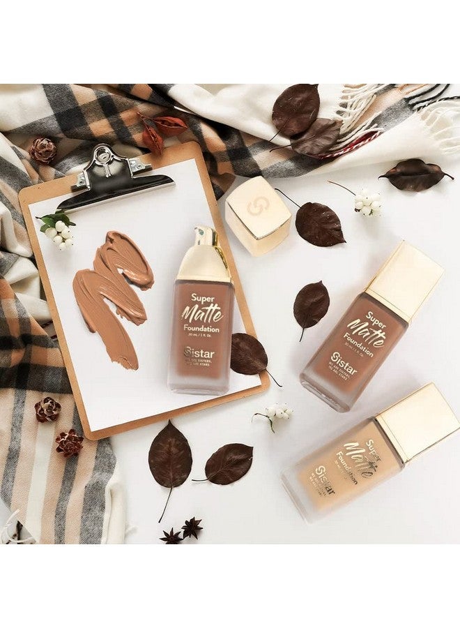 Sistar Super Matte Foundation Perfecting Liquid Foundation Full Coverage Control Shine Weightless Longwearing 30 Ml / 1 Fl. Oz. (Rose Beige) - Image 4