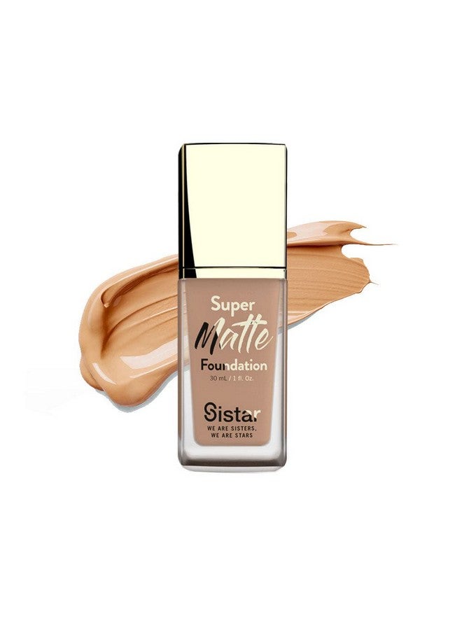 Sistar Super Matte Foundation Perfecting Liquid Foundation Full Coverage Control Shine Weightless Longwearing 30 Ml / 1 Fl. Oz. (Rose Beige) - Image 2