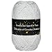 Esuikelut White Sparkly Knitting Yarn 15mm Round Hollow Yarn with Silver Sparkling Silver Metallic Crochet Thread - Image 2