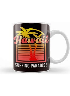 Print Shop Hawaii Palm Tree Surfing Paradise Beach Island Summer Ocean Mug Porcelain