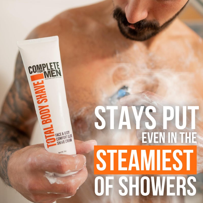 COMPLETE FOR MEN - Sensitive Skin Shaving Cream, Face and Body Shaving Cream, Comfy Body Glide, Irritation Free Shave, Protect from Razor Burn, Everyday Shave Cream for Men - Image 4