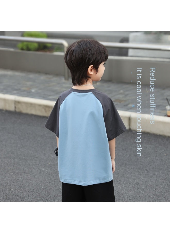 S Cool Touch Short Sleeve T-shirt 2025 Summer A-class Tee Basketball Running Youth Trendy Kids Wear - Image 4