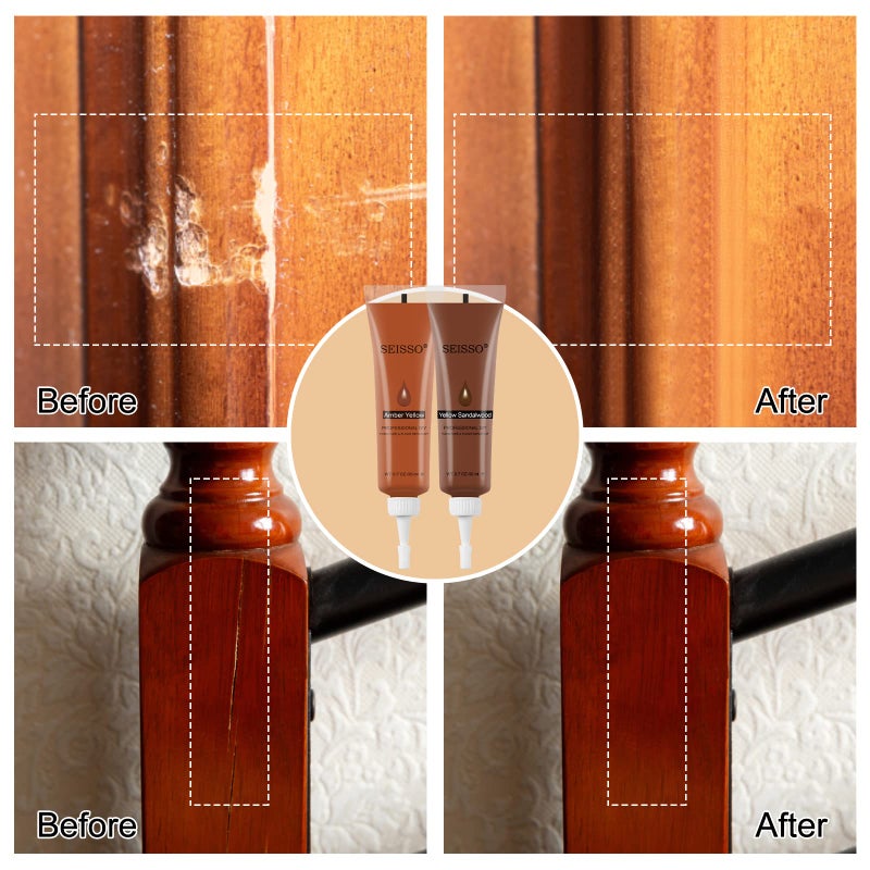 SEISSO Wood Furniture Repair Kit, Wood Filler and Touch Up Markers, Set of 28 Laminate Vinyl Floor Repair Kit for Scratches, Cracks, Holes, Discoloration for Door, Floor, Table, Cabinet - Image 5
