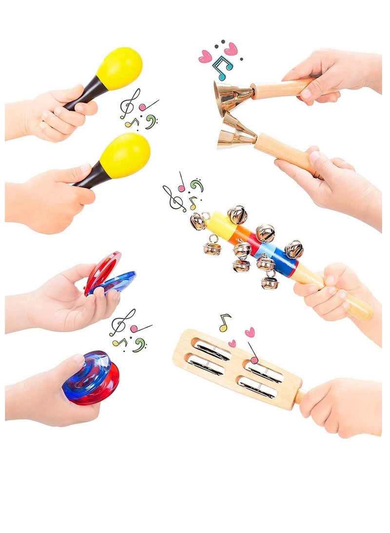 Musical Instruments Toddler Toys Professional Preschool Music Education Toys Percussion Instruments Set Music Early Learning Toys Gifts for Boys and Girls with Storage Toddler Backpack  - Image 3